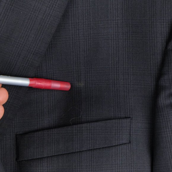 Joseph Abboud Blazer Jacket Mens 48R Black Check Super 120s Wool Slim Fit - Picture 15 of 16